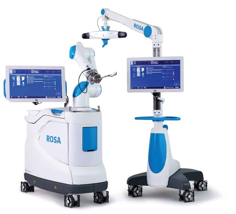 Robot Rosa para cirugías de precisión.